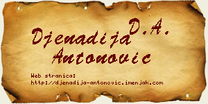 Đenadija Antonović vizit kartica